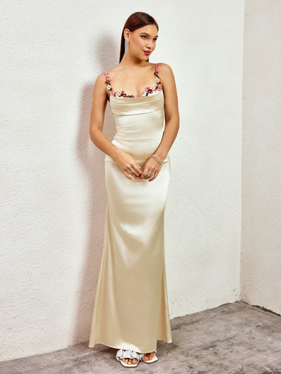 Fiorella | Satin Maxi Dress