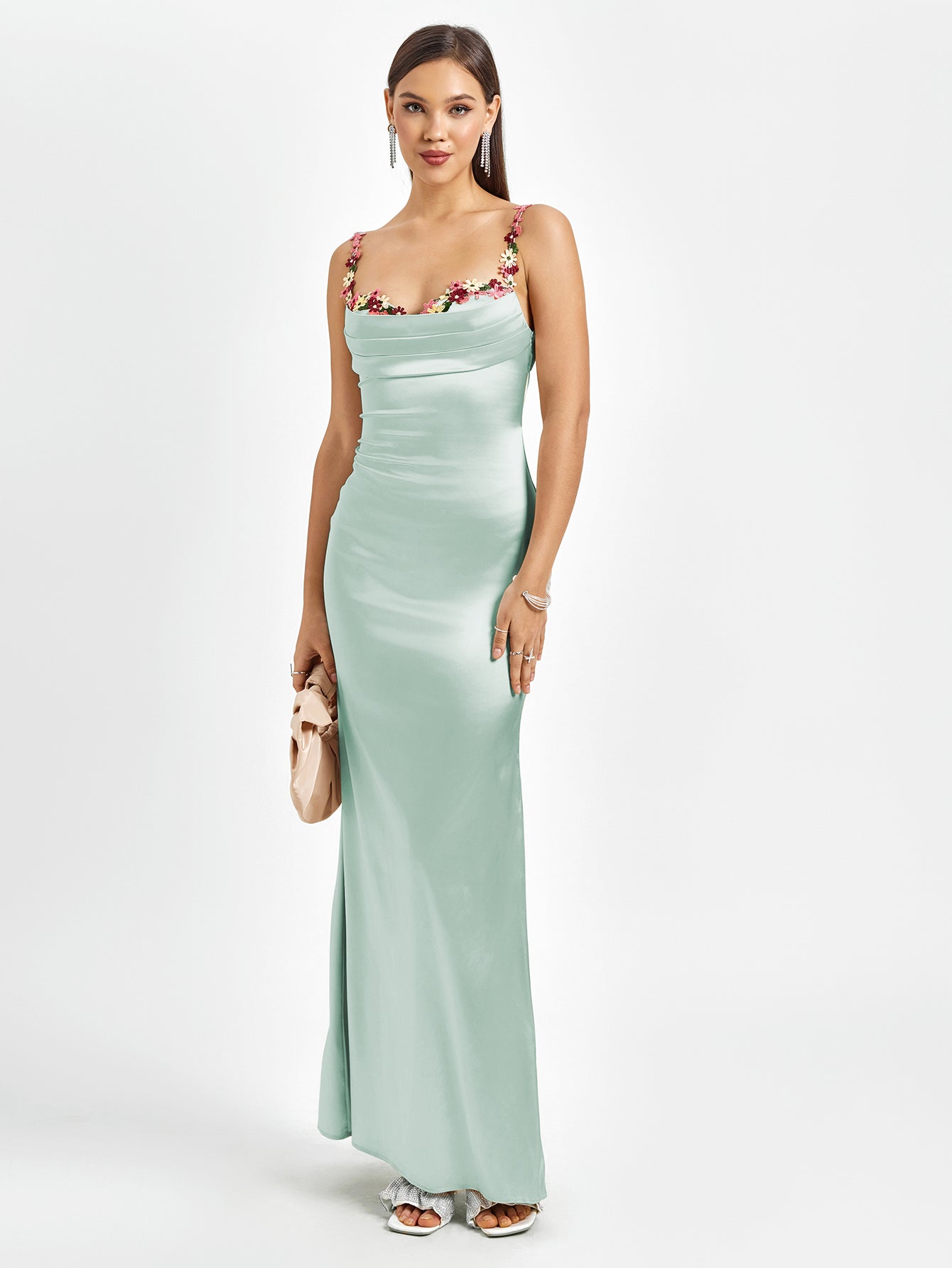 Fiorella | Satin Maxi Dress