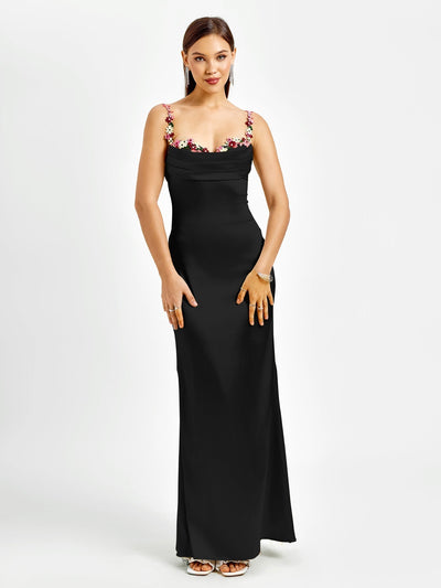 Fiorella | Satin Maxi Dress