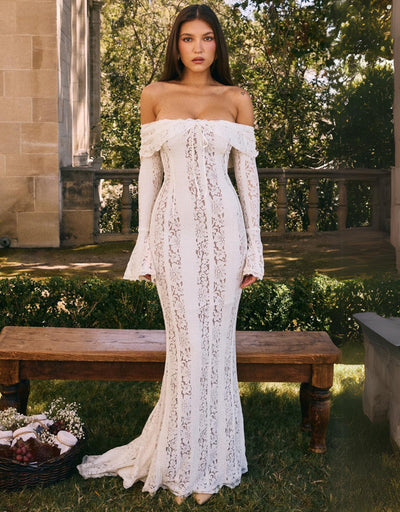 Arwen Lace | Off-Shoulder Maxi Dress