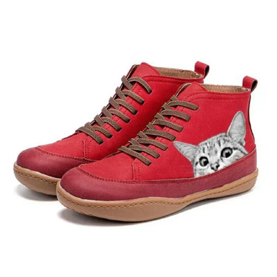 Pippa | Leather Ankle Boots for Cat Lovers