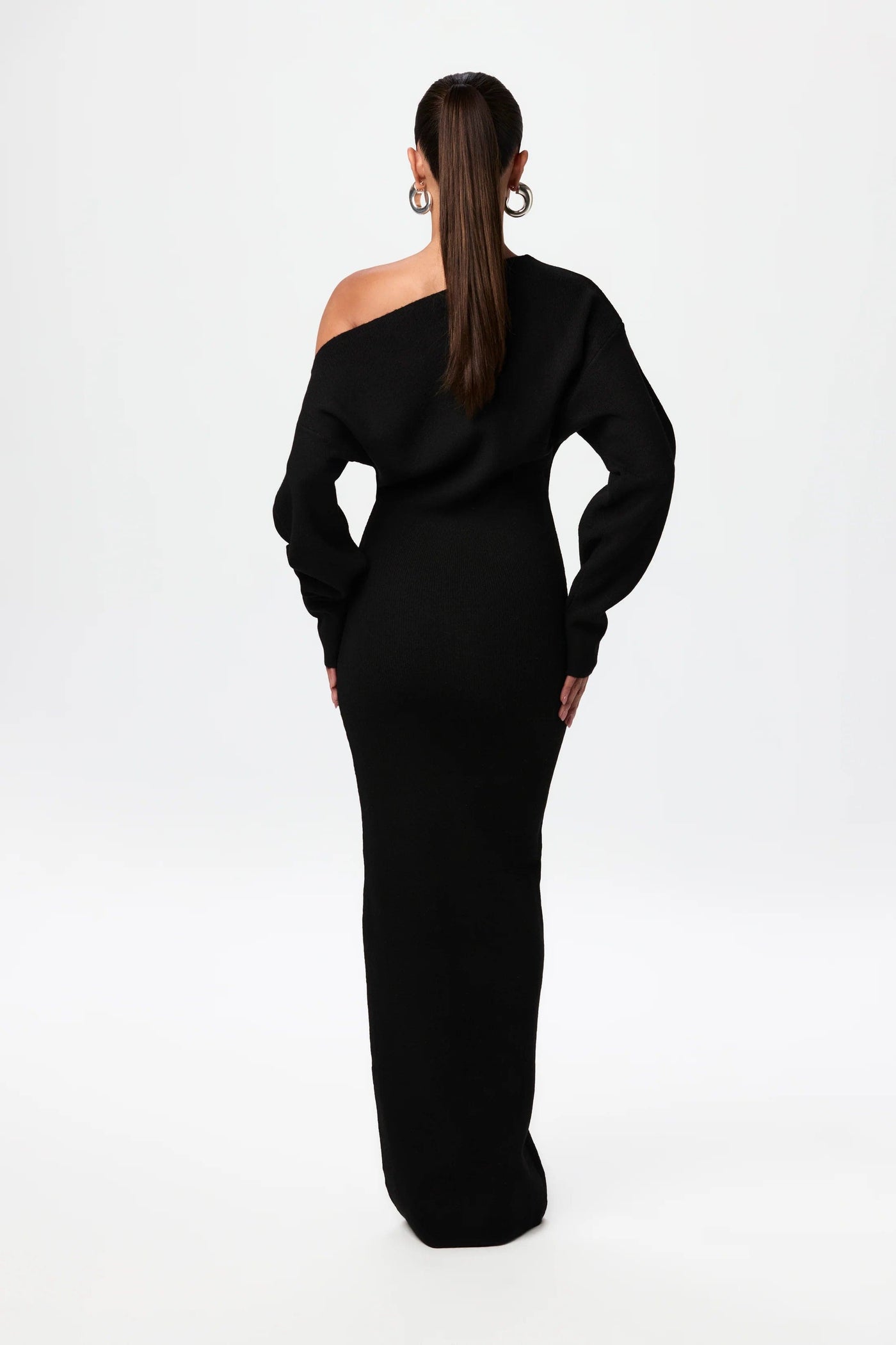 Serena Knit | Off-Shoulder Maxi Dress