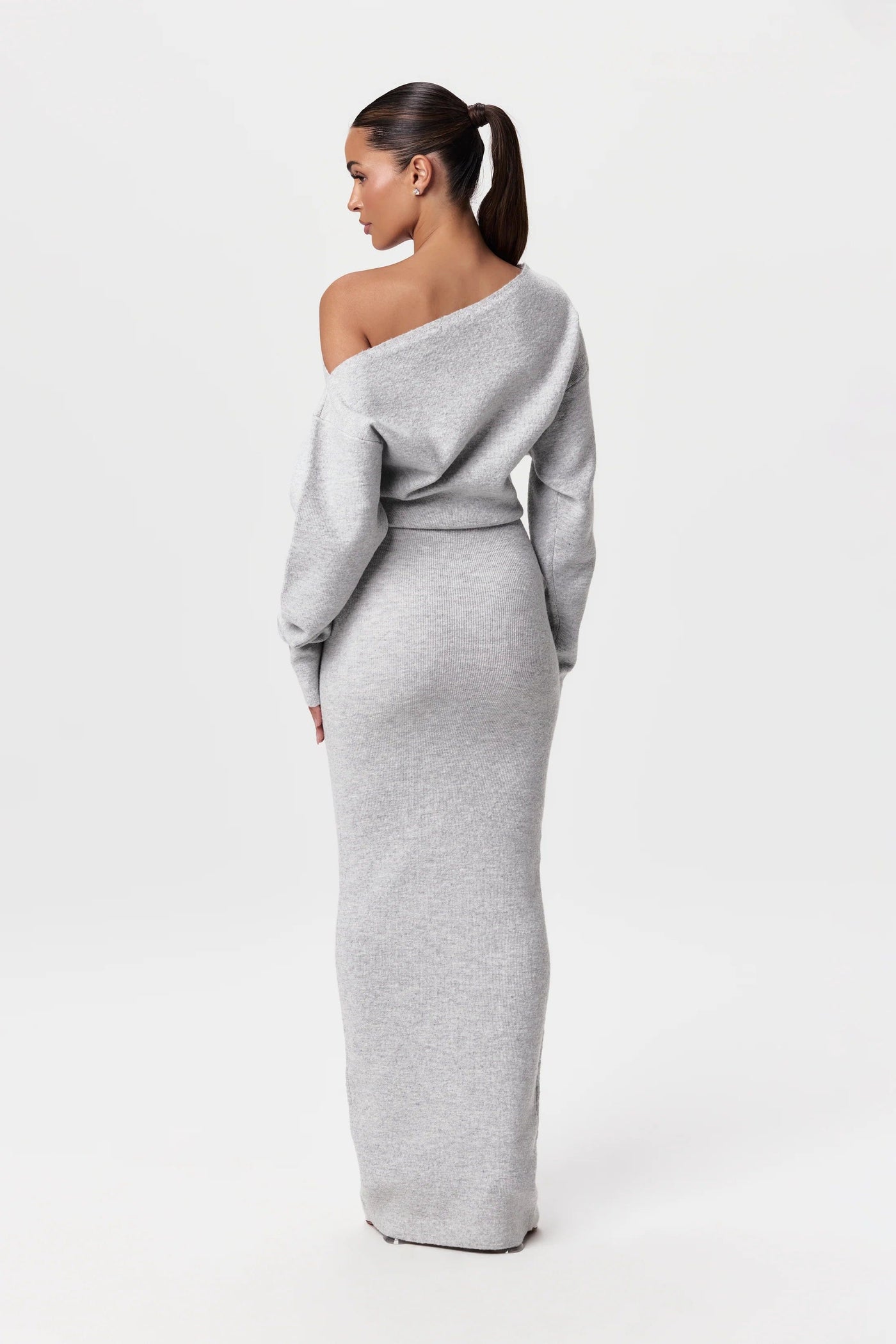 Serena Knit | Off-Shoulder Maxi Dress