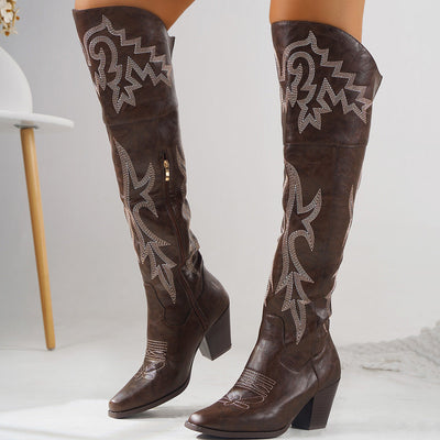 Amelia | Timeless Over-the-Knee Western Boots