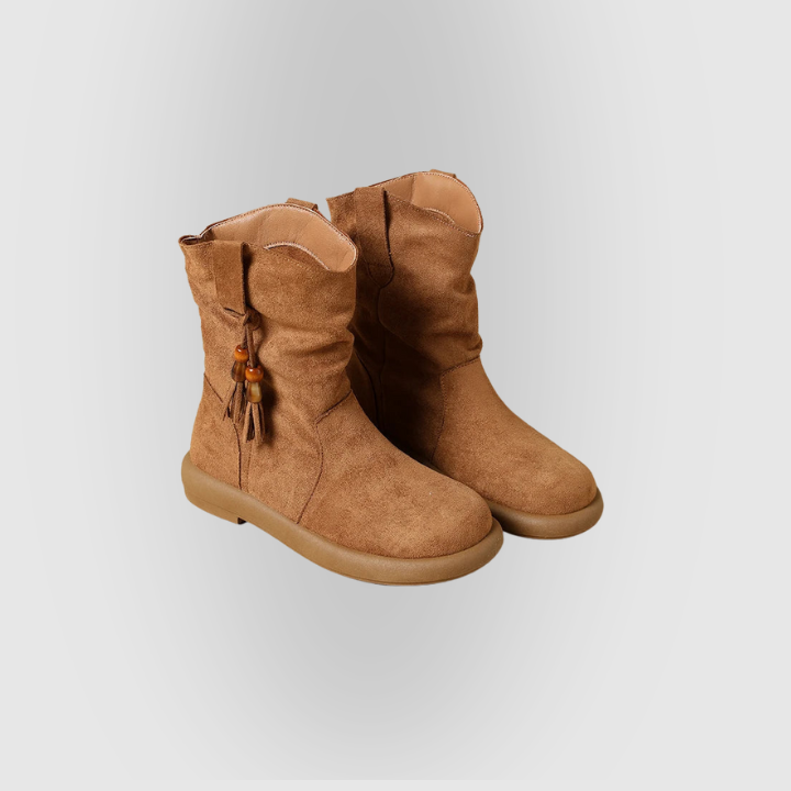 Hallie | Vintage-Inspired Suede Ankle Boots