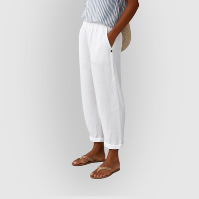Edith | Breathable Linen-Cotton Trousers