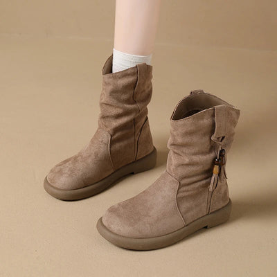 Hallie | Vintage-Inspired Suede Ankle Boots