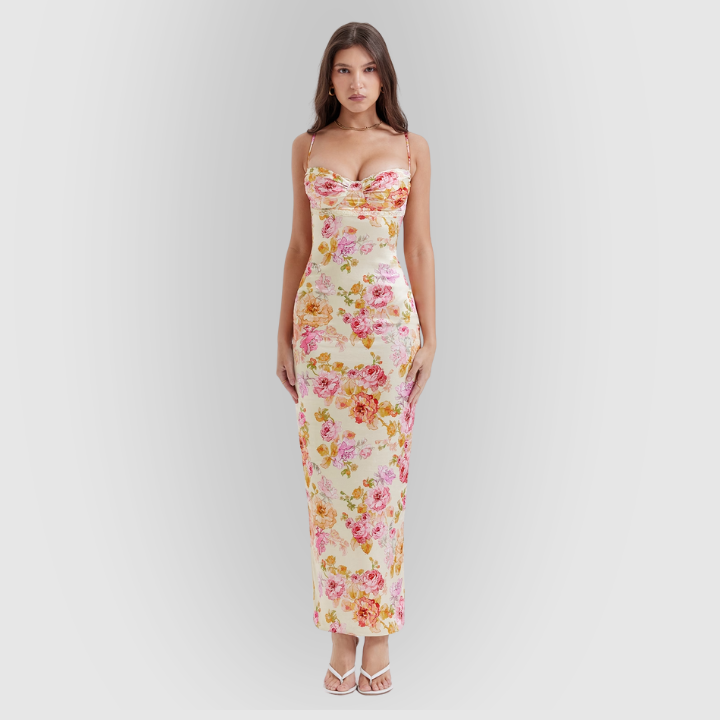 Violana | Satin Midi Dress