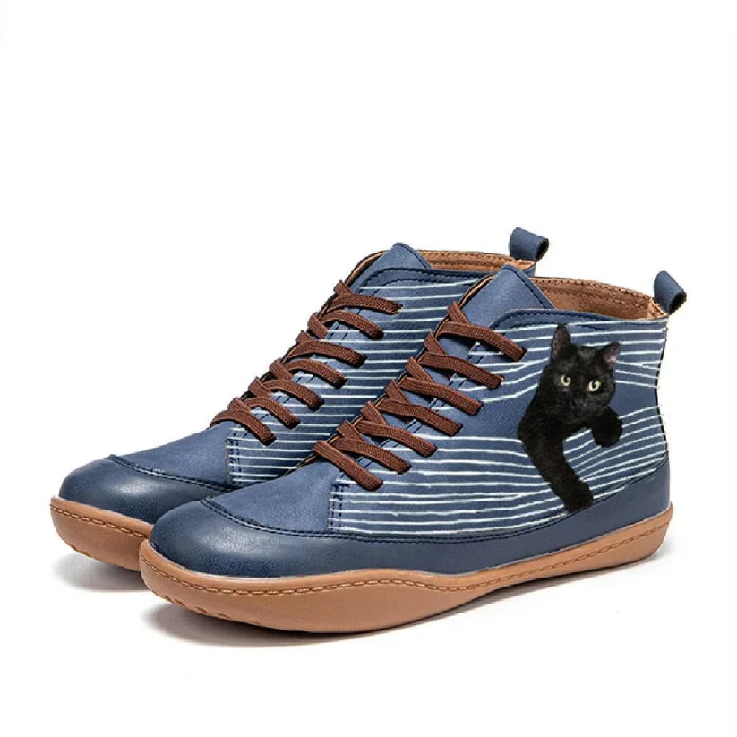 Tilly | Leather Ankle Boots for Cat Lovers