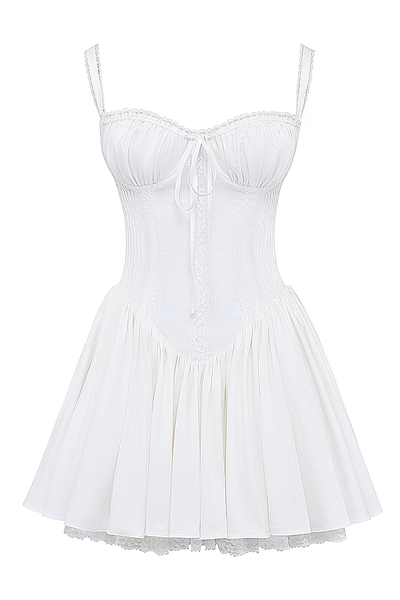 Corsivana | Lace-Up Mini Dress