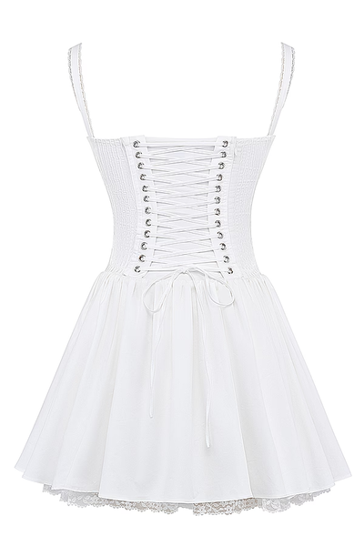 Corsivana | Lace-Up Mini Dress